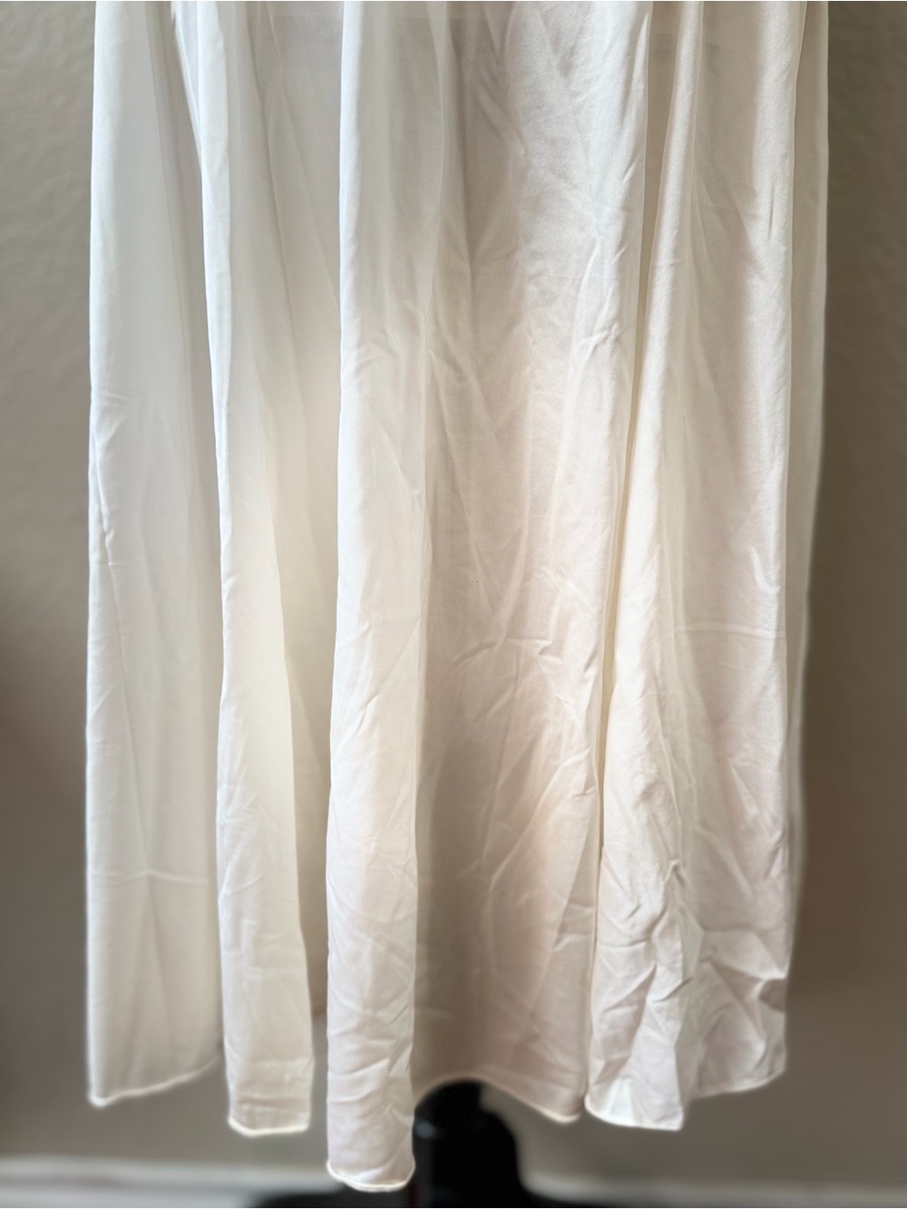 Vintage Henson Kickernick Nightgown Lace Maxi Slip Dress Ivory Nylon Rayon Sz L - Picture 6 of 12